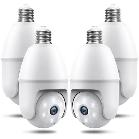 Light Bulb Security Cameras Wireless Outdoor, 5G&2.4GHz 4MP Security Camera 3...
