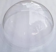 Acrylic Dome/Plastic Hemisphere - Clear - 13 Diameter, 3/4 Flange with Pre-Drill