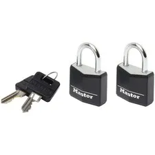 Master Lock 9120EURTBLK Aluminum Vinyl Black Cover 20mm 3-Pin Lock - Ka X