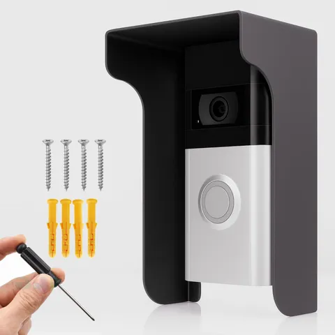 Doorbell Rain & Sun Cover (Anti-Glare Visor) – Fits up to 5.9" × 3.94" (150 ×...