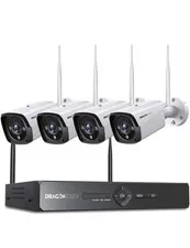 Dragon Touch K4W10 3MP Wireless WiFi Outdoor Security Camera System - 4 Camersa