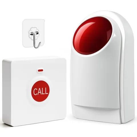 Panic Button Alarm – Wireless System for Elderly & Disabled, Battery Powered,...