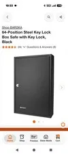 BARSKA 64-Position Steel Portable Key Lock Box Safe, Black CB12486 BRAND NEW