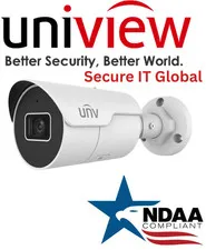 UNV 4MP HD Audio IP67 NDAA PoE Uniview 4.0mm Bullet Network IP Security Camera