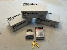 Master Lock #1 Keyed Alike Lot Of 6 Commercial Use Padlocks 1-3/4