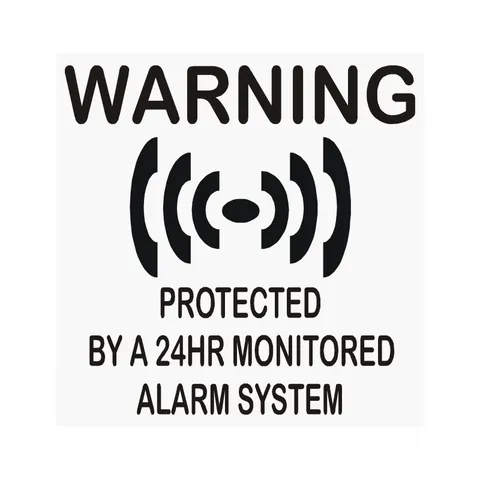 4 x PROTECTED by a Monitored Alarm System-Internal Stickers-Premises,Home,Secure