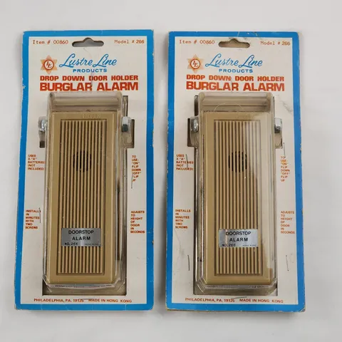 x2 Vtg Lustre Line Drop Down Door Holder Burglar Alarm Item #00860 Model #266