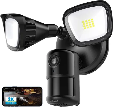 ieGeek Outdoor 2K Floodlight Camera Home Security Camera,Wired Flood Light CCTV