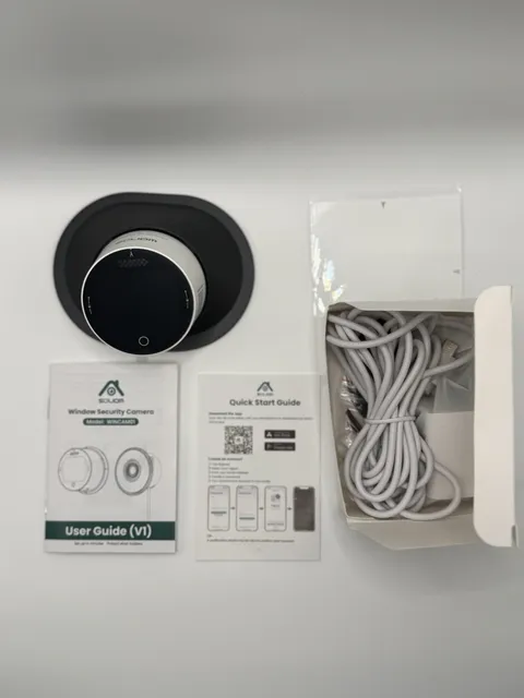 SOLIOM 5MP Window Camera with LCD Touchscreen,Indoor Camera for Home Security Ou