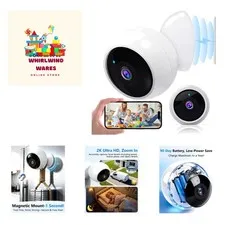 Weatherproof Magnetic Outdoor Camera with Night Vision - Easy WiFi Setup