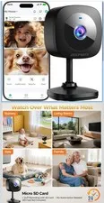 ZEEPORTE 2K Indoor Wi-Fi IP Camera Night Vision Motion 2-Way Audio Alexa
