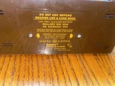 Vintage General Electric  Zonar Battery Operated Burglar Alarm Untested