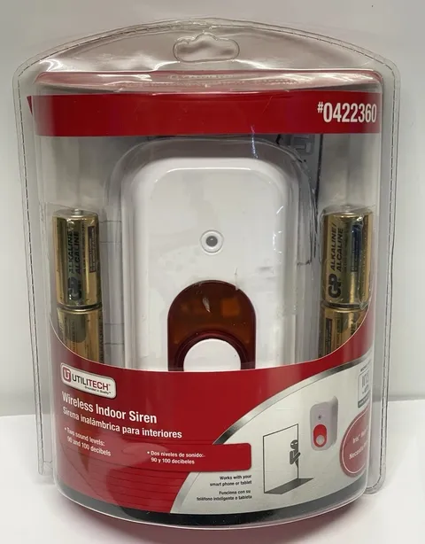 Utilitech Wireless Indoor Siren Z-wave Model TSE07-1 Iris Security System Sealed