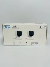 NEW Blink Mini 2-Pack Indoor 1080p HD Security Cameras with Wi-Fi White *NEW*