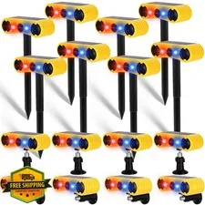 Qualirey 8 Pack Solar Animal Deterrent Alarm
