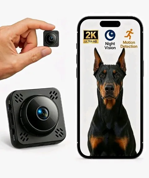 Wcibia Mini 2K Indoor WiFi IP Security Camera Night Vision Motion Detect Black