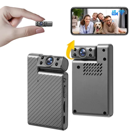 Mini Wireless Camera HD 180° Rotating Cameras Smallest WiFi Security Camara, ...