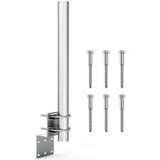 Antenna Pole Mount Accessory with Double U-Bolts, Outdoor Antenna Mast Mount ...