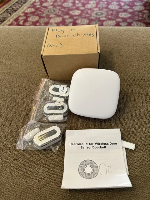 Wireless Door Sensor Doorbell Chime White In Box (TD)