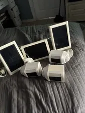 3 Ring 5AT3S8 Spotlight Cam 1080p White HD Security Camera With Solar Panel