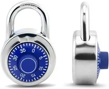 Lock Standard Dial Combination Padlock 1 Pack Wide 2-In Blue Dial | Combo Lock E