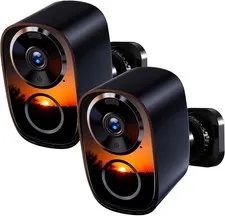 2026 Upgraded 2K Security Cameras Wireless Outdoor (2-Pack), Free Cloud & SD ...