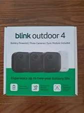 Blink Outdoor 4, (4th Gen 2025) Wireless 3 Camera Security System + Sync Module