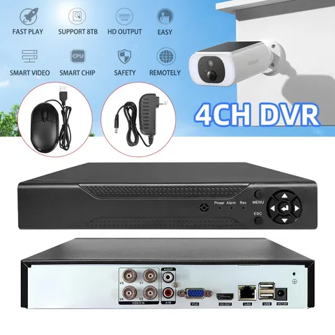 4 Channel H.265+ 5MP Lite DVR HD 1080p Recorder for Security Camera System CCTV