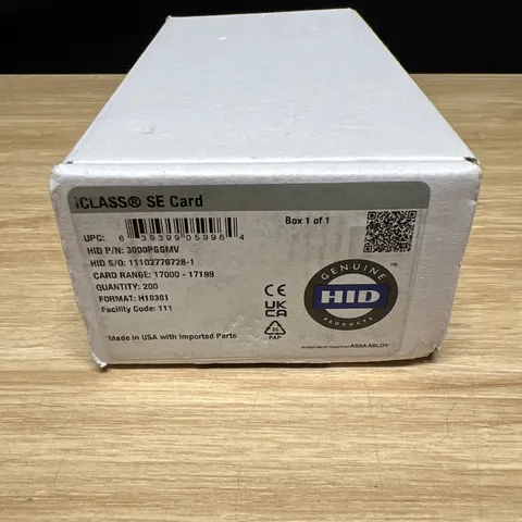 HID iCLASS SE Card | 3000PGGMV (200 Count)