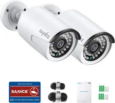 5MP Poe IP Security Camera for Poe NVR, 2Pcs Outdoor Weatherproof Cameras with S