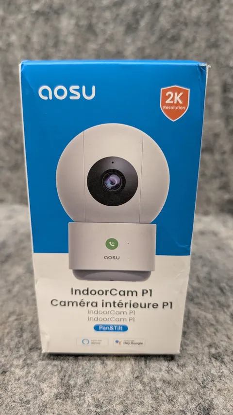 Aosu IndoorCam P1 2K Pan & Tilt WiFi Camera - Works with Alexa & Google