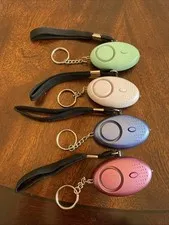 Lot Of 4 Personal Alarm Flashlight Keychains