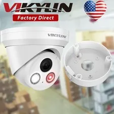 VIKYLIN C88 8MP 4K PoE Camera AI Detection Mic Audio Color Night Vision F1.0 Lot