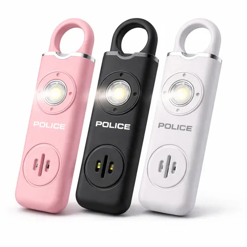 3 Pack Police Personal Safety Alarm Keychain 130 dB Loud SOS Rechargeable LED