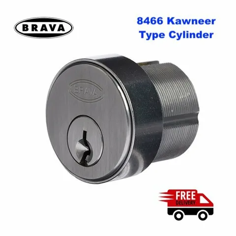 BRAVA 8466 Kawneer Style Round Threaded Lock Cylinder -Free Post In Aust