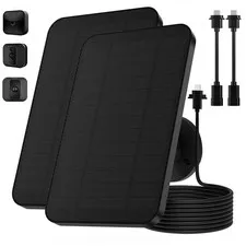 Jevehip 2 Pack Solar Panel for Blink Camera,4W Waterproof Charger with 360° A...