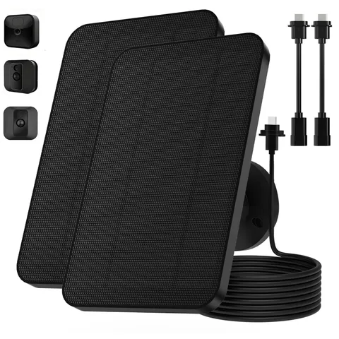 Jevehip 2 Pack Solar Panel for Blink Camera,4W Waterproof Charger with 360° A...