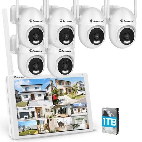5MP 10Ch NVR 2.4/5G Wireless WiFi Security Camera Home CCTV System 1T HDD
