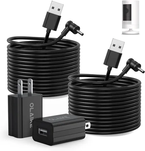 Indoor/Outdoor Power Adapter for Ring Stick up Cam Battery 3Rd Gen/2Nd Gen/Plug-