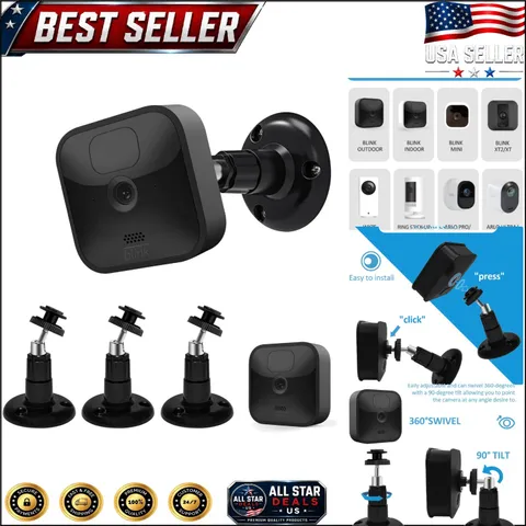 Comprehensive Viewing with Blink 3-Pack Adjustable Camera Mounts - Matte Black
