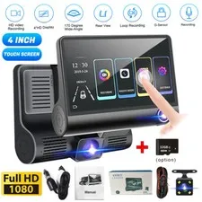 Camara De Seguridad 3 lenses Dash Cam Para Carro Auto Delantero/Trasero/Interior