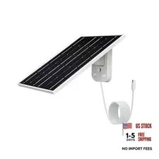 3W 5V USB C Small Solar Panel for Outdoor Security Camera,White | Eco White3