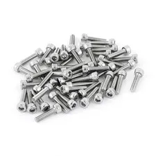 50pcs M3 x 12mm Hex Stainless Steel Round Head Screws Machine Bolts