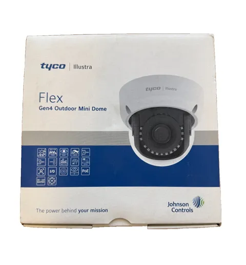 Tyco Illustra Flex  IFS04-D12-OIA4 Gen4 4MP MiniDome Security Outdoor Camera