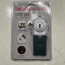 Damsel In Defense Step Off Portable 120 Decibel For Door Or Window, Sealed 01