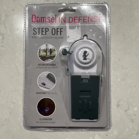 Damsel In Defense Step Off Portable 120 Decibel For Door Or Window, Sealed 01