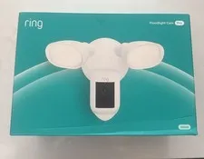 Ring Floodlight Cam Pro 2K Video Dual-Band WiFi Motion Detection White Excellent