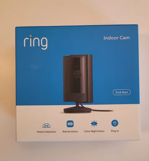 Ring Indoor Cam, Home or business security in 1080p HD video, Black