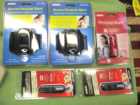 Group of 5 NOS Sabre Brand Personal Alarms for Running or Hiking, etc.