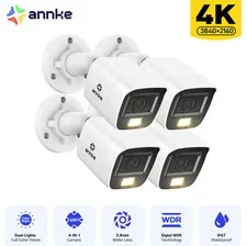 ANNKE 4x 4K 8MP Video CCTV Security Camera Outdoor IP67 EXIR Night Vision 3D DNR